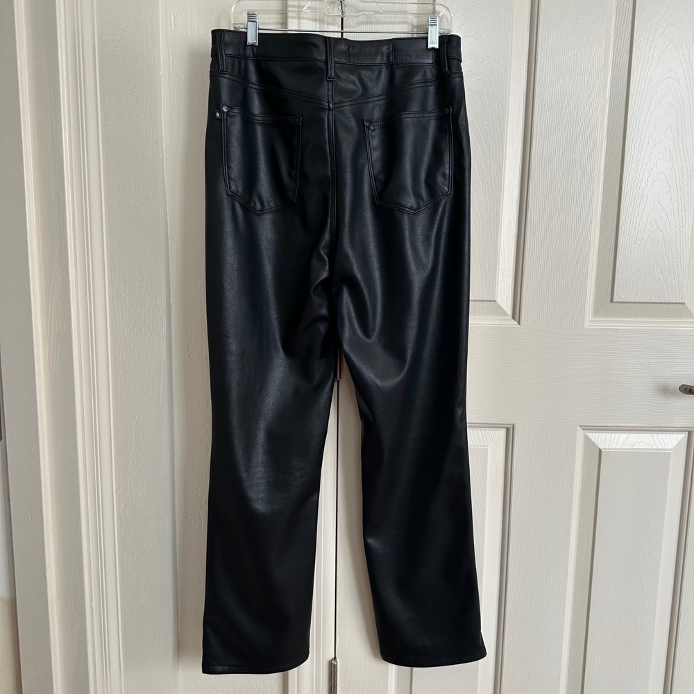 Judy Blue Black Faux Leather Pants Straight Leg 11/30‎ - Picture 4 of 8